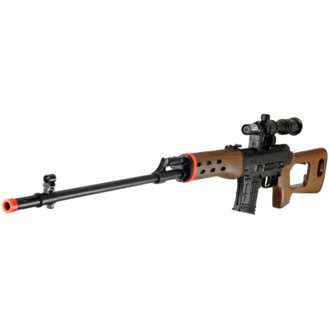 UK Arms Dragunov Airsoft  Rifle w/ Laser & Flashlight - WOOD