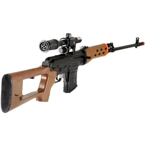 UK Arms Dragunov Airsoft  Rifle w/ Laser & Flashlight - WOOD
