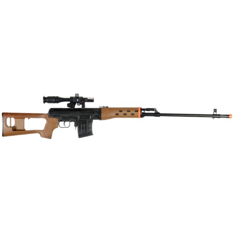 UK Arms Dragunov Airsoft  Rifle w/ Laser & Flashlight - WOOD