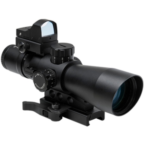 NcStar USS Gen II 3-9x42 MilDot Scope Green Dot Sight Combo - BLACK