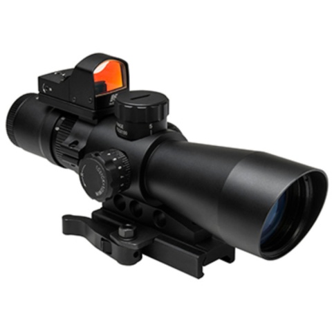 NcStar USS Gen II 3-9x42 Mil Dot Scope Red Dot Sight Combo - BLACK