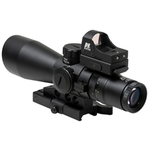 NcStar USS Gen II 3-9x42 P4 Sniper Scope Green Dot Sight Combo - BLACK