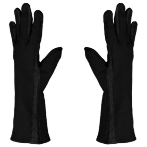 UK Arms Leather Nomex Flight Gloves Medium - BLACK
