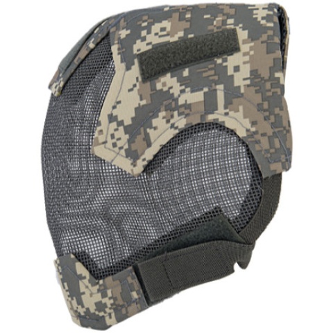 UK Arms Airsoft V6 Strike Wire Mesh Mask Helmet - ACU