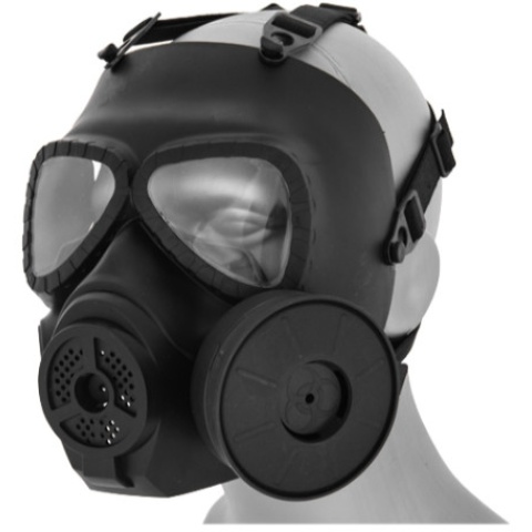 UK Arms Airsoft Tactical Dummy Anti-Fog Built-In Fan Gas Mask (Color: Black)