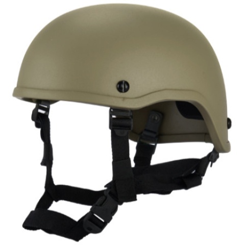 Lancer Tactical Airsoft Tactical ACH MICH 2001 Simple Helmet - TAN