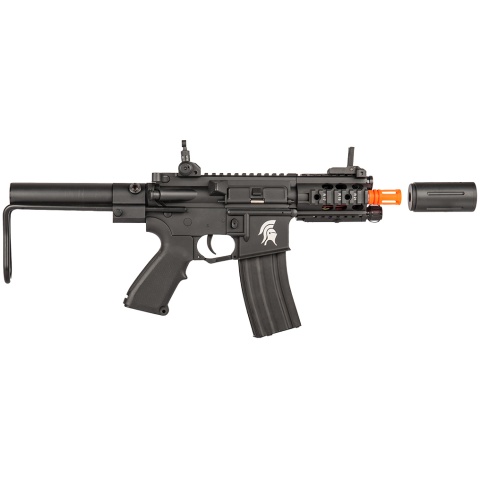 Lancer Tactical Metal M4 Cobra PDW AEG Airsoft Rifle - BLACK