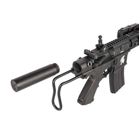 Lancer Tactical Metal M4 Cobra PDW AEG Airsoft Rifle - BLACK