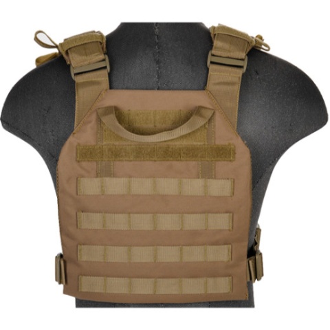 Lancer Tactical Polyester QR Lightweight Tactical Vest (Khaki)