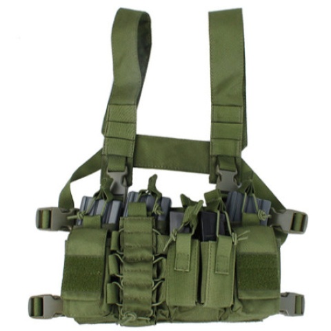 UK Arms Airsoft Tactical QR Chest Rig - OD GREEN