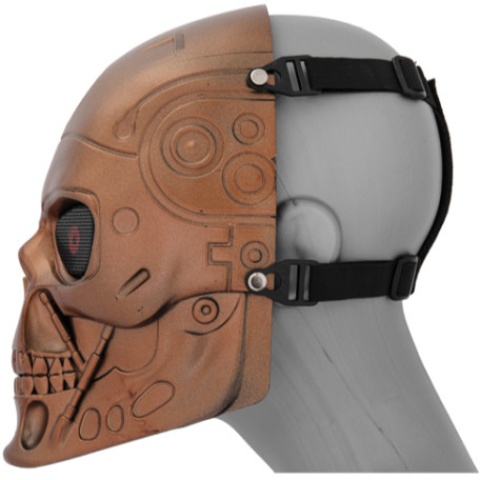 UK Arms Airsoft Tactical Terminator Full Face Mask - RED BRONZE