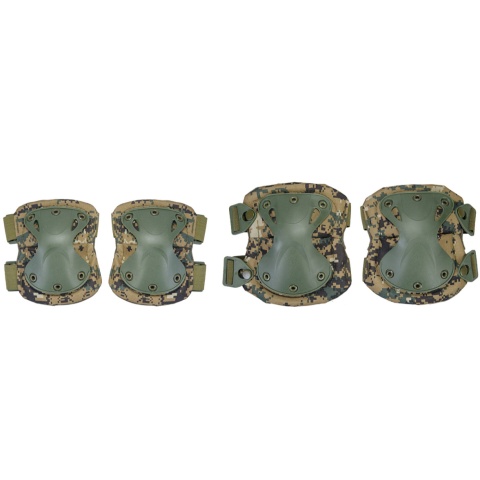 UK Arms Airsoft Tactical QR Elbow Knee Pad Set - MARPAT