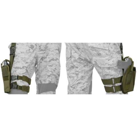 Lancer Tactical Airsoft Tactical Drop Leg Pistol Holster - OD