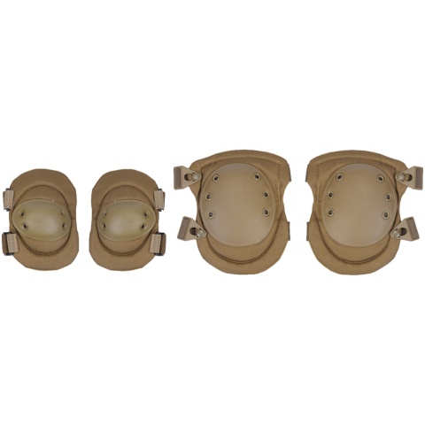 Lancer Tactical Tactical Elbow Knee Pad Protection Set - TAN