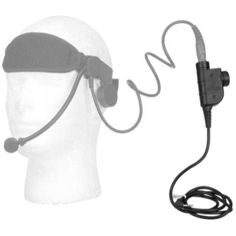 Lancer Tactical Airsoft Tactical Motorola 1-Pin Chest Push-To-Talk - BLACK