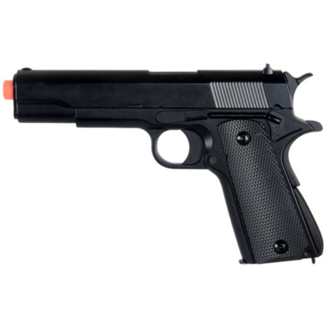 UK Arms Airsoft Full Metal Spring Powered 1911 Pistol - BLACK