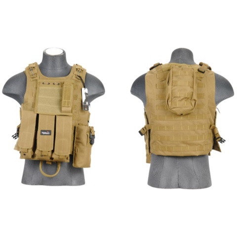 Lancer Tactical Airsoft Tactical QR Vest - KHAKI