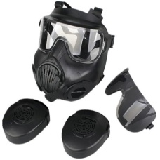 UK Arms Airsoft Tactical CBRN EM50 Lens Mask Set w/ Built-In Fans - FG
