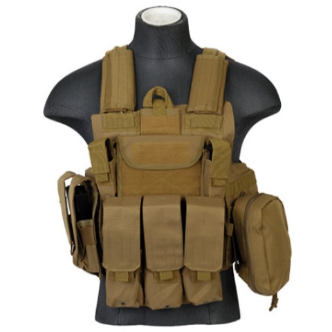 Lancer Tactical Airsoft Tactical Strike Vest LRG (Tan)