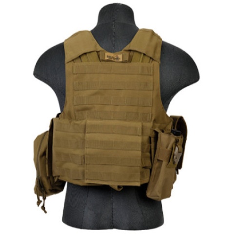 Lancer Tactical Airsoft Tactical Strike Vest LRG (Tan)