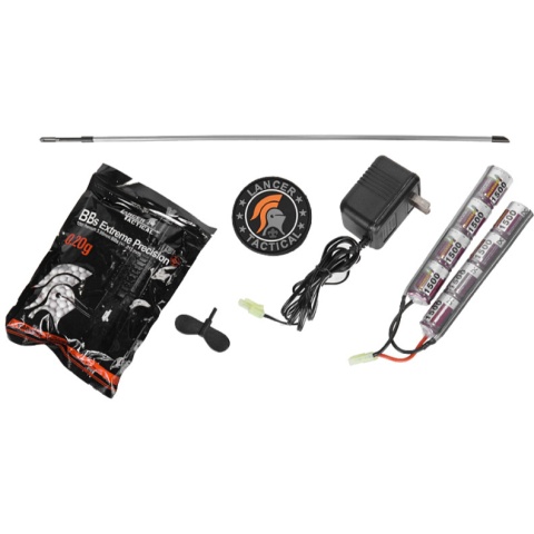 Lancer Tactical LT-14C Airsoft M4 AEG Rifle - BLACK