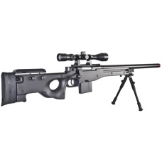 Well Airsoft L96 Compact Sniper Rifle - Bolt Action - BLACK