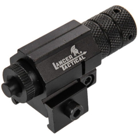 Lancer Tactical Airsoft Tactical Metal Compact Red Laser - BLACK