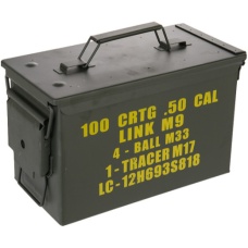 Lancer Tactical Airsoft Tactical Metal Ammunition Can - MEDIUM - OD