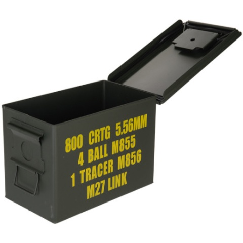 Lancer Tactical Airsoft Tactical Metal Ammunition Can - LARGE - OD