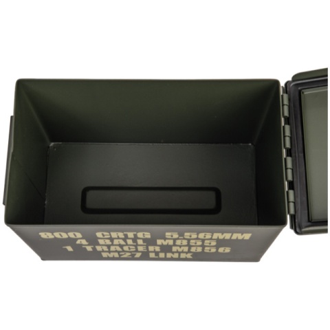 Lancer Tactical Airsoft Tactical Metal Ammunition Can - LARGE - OD
