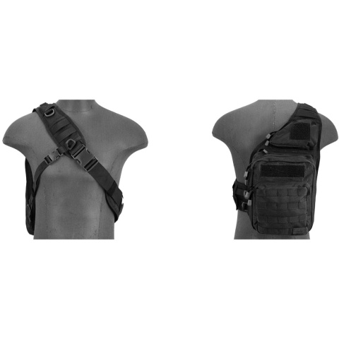 Lancer Tactical Airsoft Tactical QR Messenger Bag - BLACK