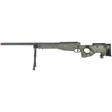 UK Arms Airsoft L96 AWP Bolt Action Rifle Fold Stock Bipod - OD GREEN