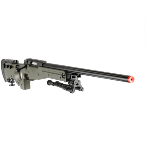 UK Arms Airsoft L96 AWP Bolt Action Rifle Fold Stock Bipod - OD GREEN
