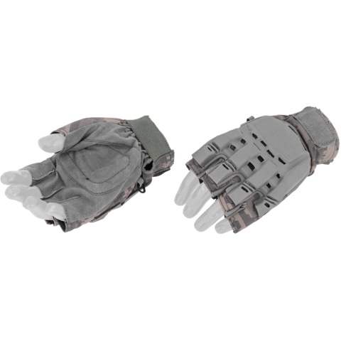 UK Arms Airsoft Half Finger Paintball Gloves - MEDIUM - ACU