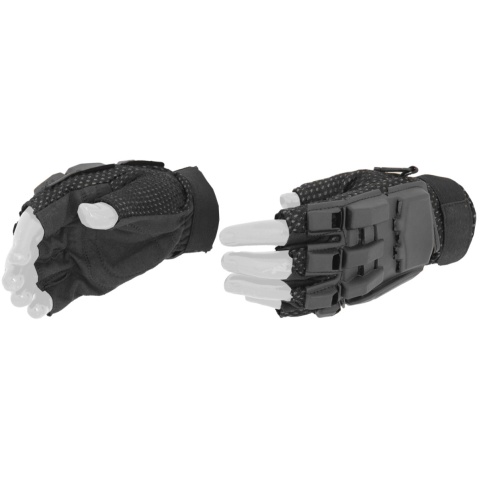 AMA Airsoft Half Finger Paintball Gloves (X SMALL) BLACK