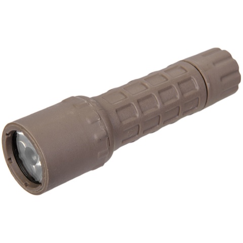 UK Arms Airsoft F2 CREE Q4 Fiber Polymer Flashlight - DARK EARTH