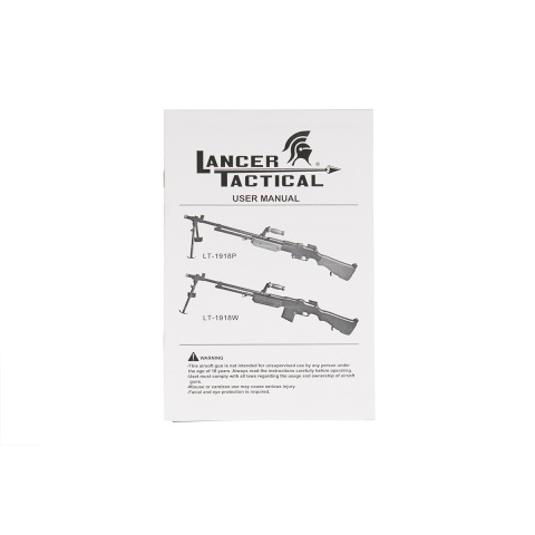 Lancer Tactical Full Size BAR 1918 Airsoft AEG Machine Gun - WOOD - DISCONTINUED
