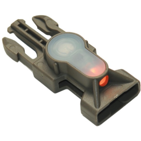 FMA MIL-SPEC Side Release Buckle Strobe Light - ORANGE LED - GREEN