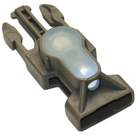 FMA MIL-SPEC Side Release Buckle Strobe Light - WHITE LED - GREEN