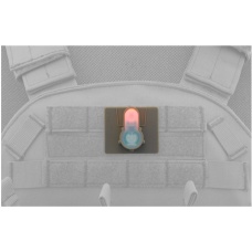 FMA Airsoft S-Light Hook Base PINK LED Strobe Light - BLACK