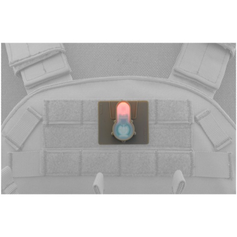 FMA Airsoft S-Light Hook Base PINK LED Strobe Light - BLACK