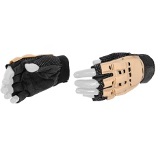UK Arms Airsoft Tactical Half Finger Gloves Medium - TAN