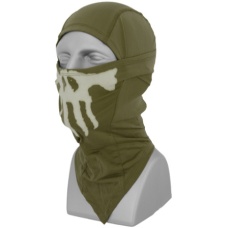 UK Arms Airsoft Glow-in-the-Dark Skull Balaclava Face Mask - OD GREEN
