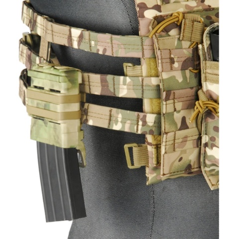 UK Arms Airsoft Tactical 1X Rifle/2X Pistol Mag Pouch - DESERT DIGITAL