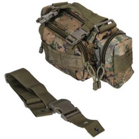 UK Arms Airsoft Tactical QR Combat Butt Pack - WOODLAND DIGITAL