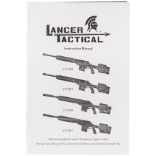 Lancer Tactical LTR338L Bolt Action Rifle w/ Folding Stock - TAN