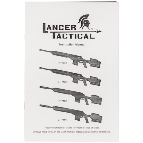 Lancer Tactical LTR338L Bolt Action Rifle w/ Folding Stock - TAN