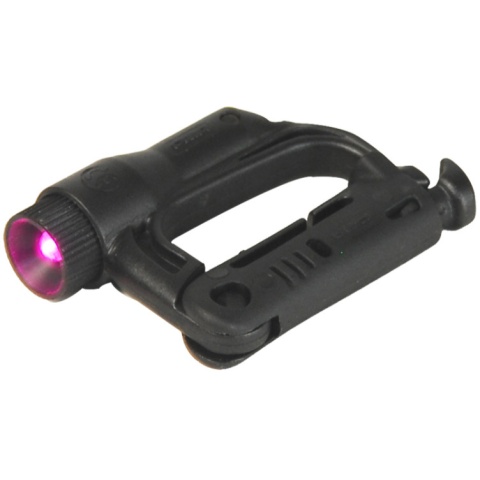 FMA Airsoft Tactical D-Buckle - PINK LED Light - BLACK