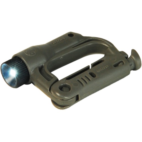 UK Arms Airsoft Buckle White LED Light - FOLIAGE GREEN