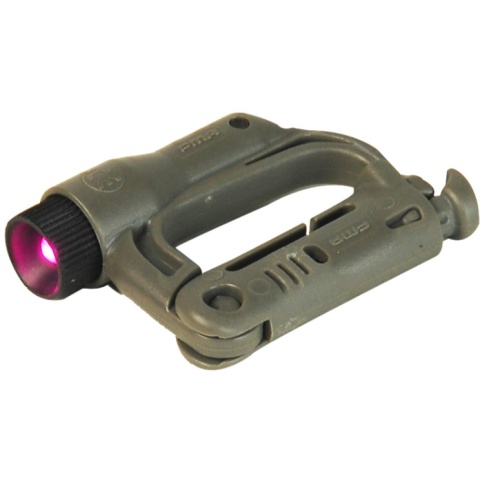 FMA Airsoft D-Buckle Pink LED Light - FOLIAGE GREEN